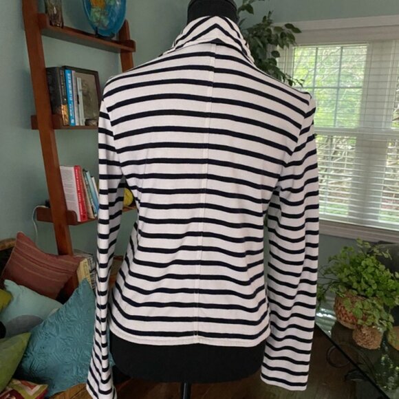 Gap Navy & White Striped Moto Jacket Size Small. - Picture 7 of 12